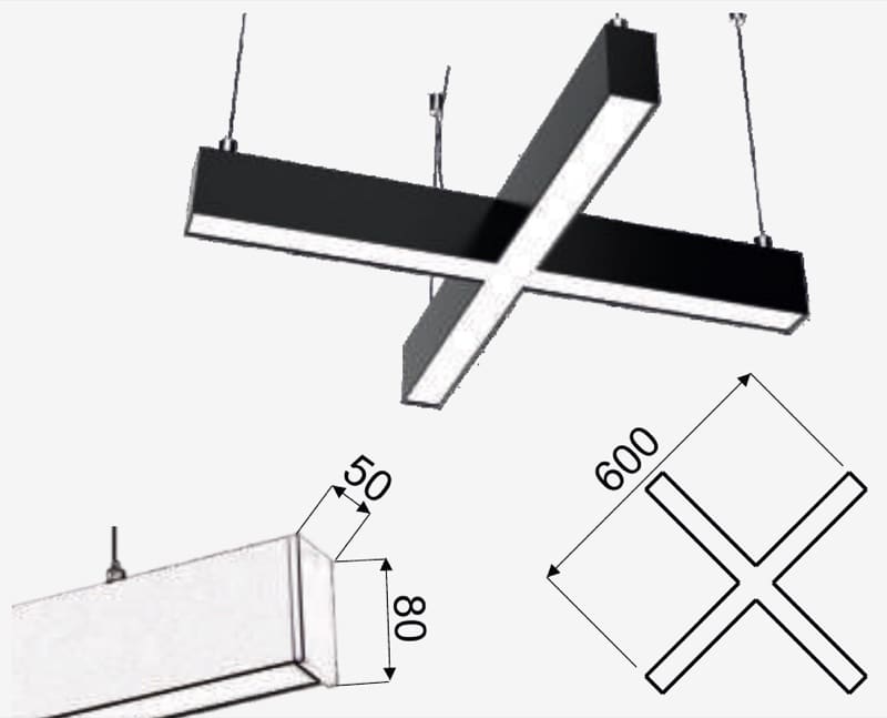 Dekoratif Linear X Form